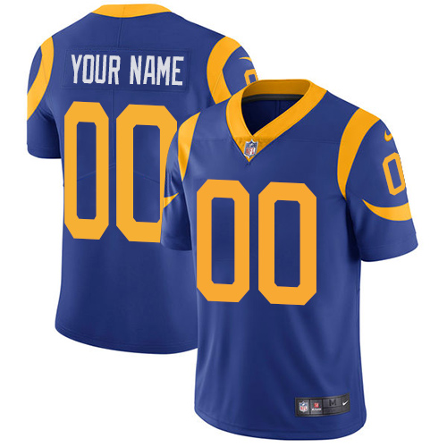 Nike Los Angeles Rams Customized Royal Blue Alternate Stitched Vapor ...