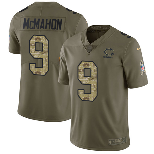 Nike Bears #9 Jim McMahon Olive/Camo Men's Stitched NFL Limited 2017 ...