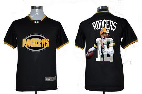 Nike Packers #12 Aaron Rodgers Black Men's NFL Game All Star Fashion ...