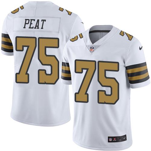 Nike New Orleans Saints No75 Andrus Peat Camo Youth Stitched NFL Limited Rush Realtree Jersey